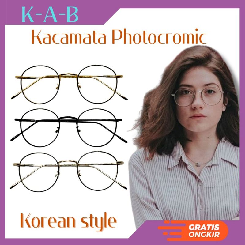 Jual Kacamata Oval Korea Pria Dan Wanita Bahan Metalfree Lensa Minus Dan Cylinderkacamata