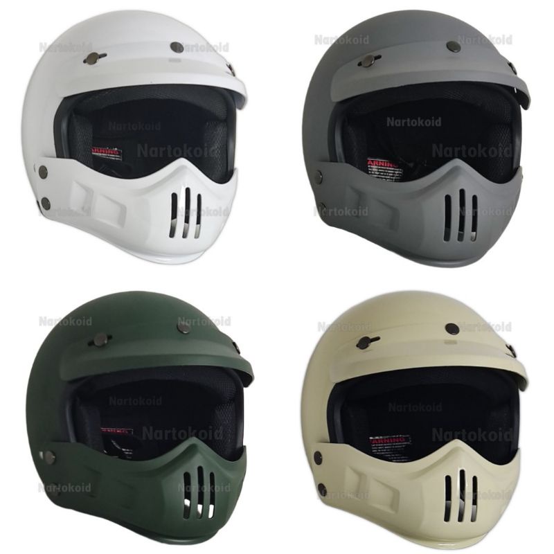 Jual Helm Retro Modular Tigers Cakil Dewasa | Shopee Indonesia