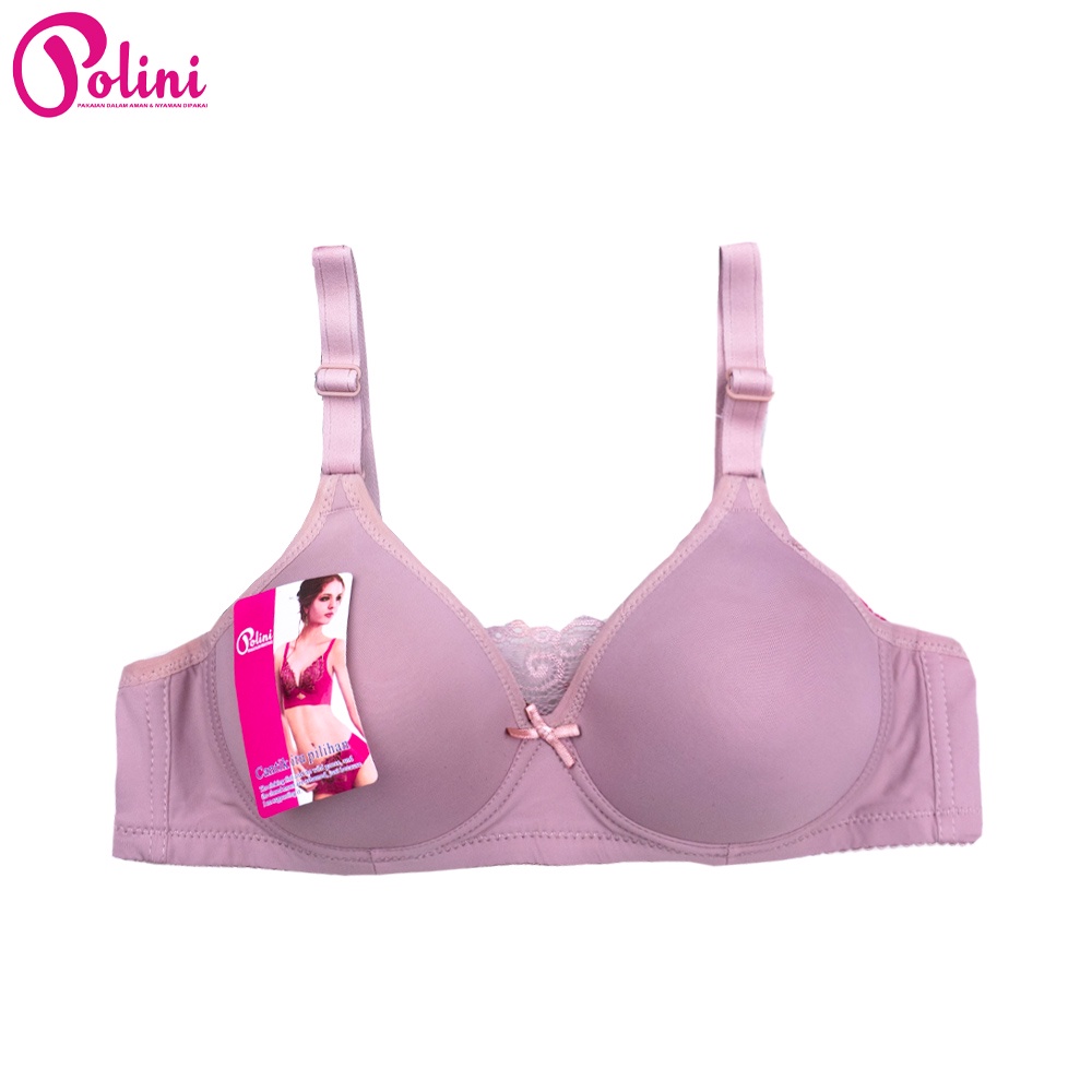 Jual POLINI Bra Tanpa Kawat Bahan Katun Busa Tipis Cup A Kait 3 Bra ...