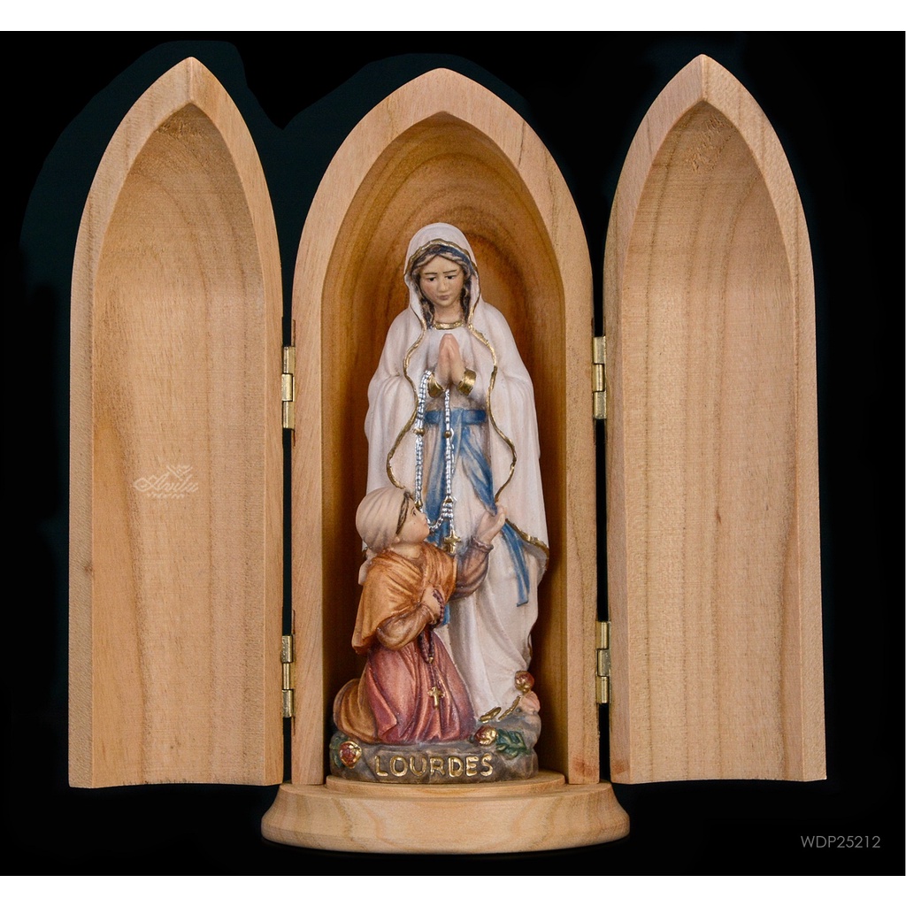 Jual Patung Kayu Maria Lourdes Dan St Bernadette Doa Katolik | Shopee ...