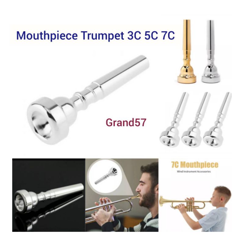 Jual Mouthpiece Trumpet Trompet 3C 5C 7C Silver Plated Horn Pipe Mouth Shopee Indonesia