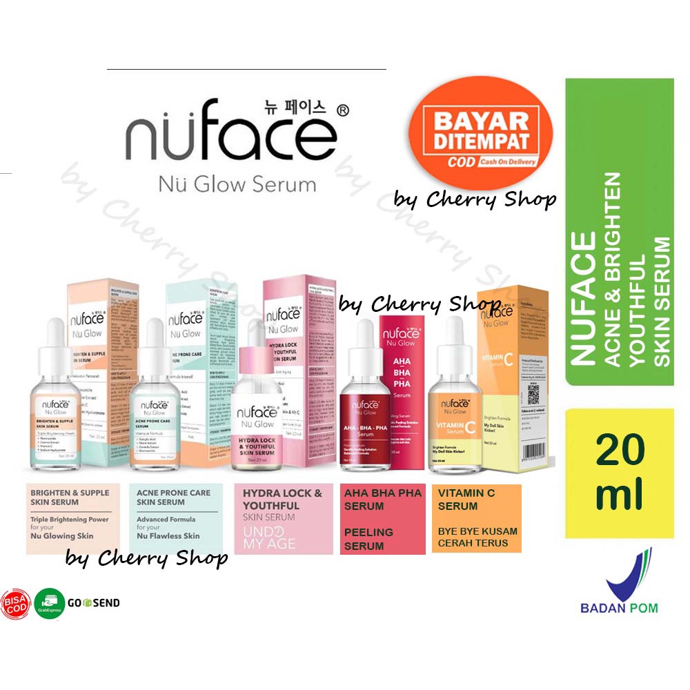 Jual [BPOM] Nuface Nu Glow Face Serum - Brighten & Supple - Acne Prone ...