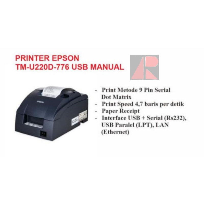 Jual Printer Thermal Epsonprinter Kasir Tm U220d 776 Usb Dot Matrix Shopee Indonesia 1238