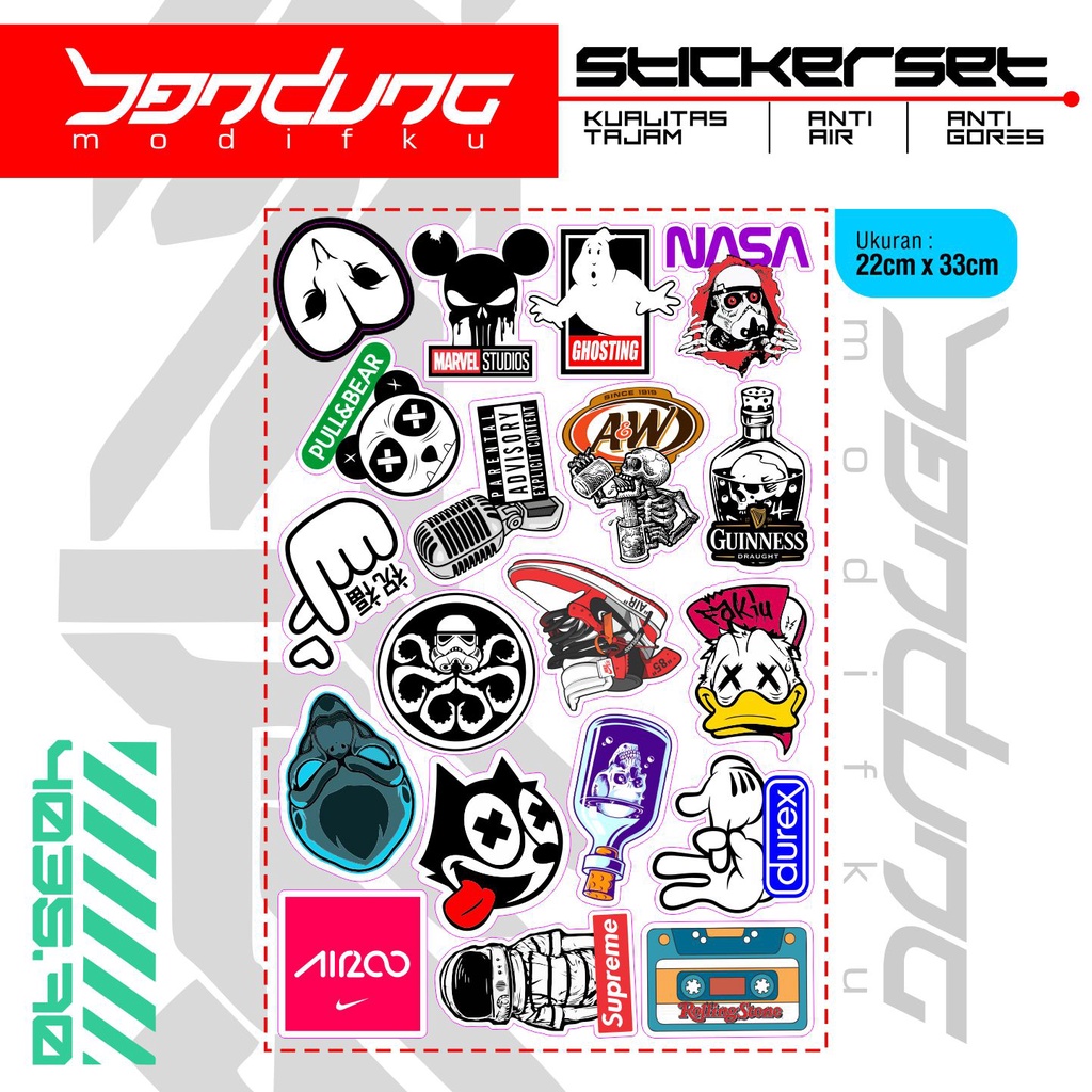 Jual Sticker Distro Anti Air Graftac Printcut Stiker Terbaru | Shopee ...