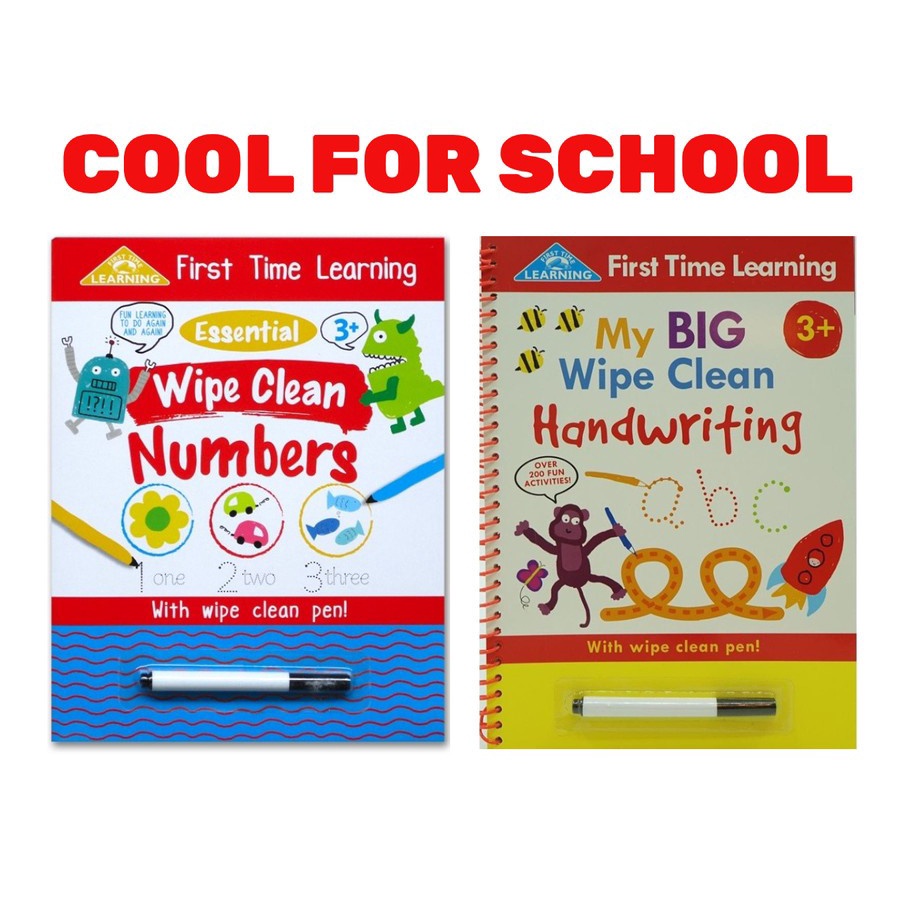 Jual Buku Import First Time Learning My Big Wipe Clean Handwriting