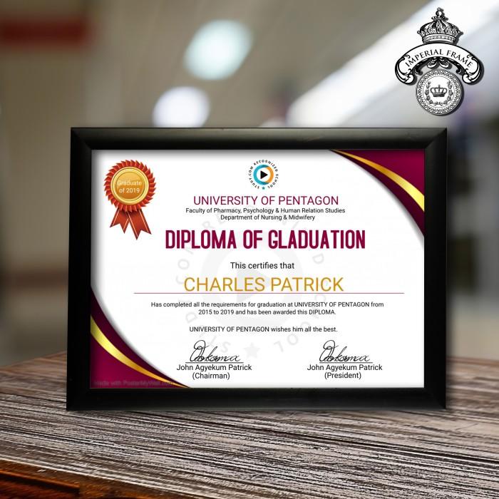 Jual Roll Film Bingkai Frame Figura Foto Ijazah A4 ( 21X30 Cm) Hitam