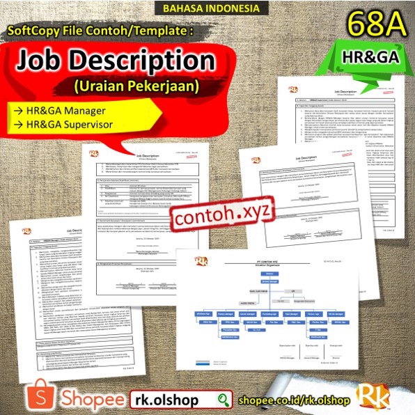 Jual [#68] Contoh Job Description/ Uraian Pekerjaan/ Uraian Jabatan ...