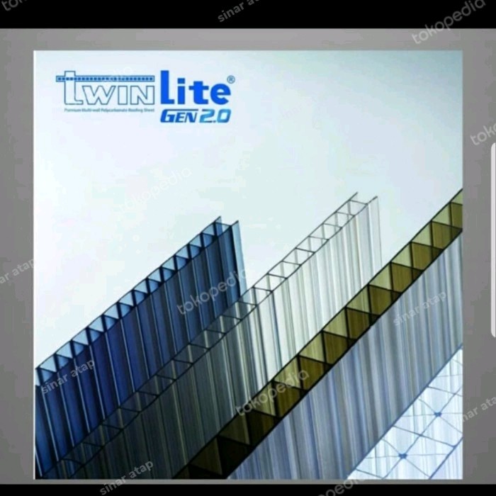 Jual ATAP POLYCARBONAT TWINLITE 5mm SETENGAH ROLL | Shopee Indonesia