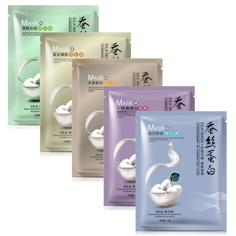 Hope Store - [ RANDOM ] One Spring Silk Mask Sheet  Masker Wajah Sutra | AutoStock