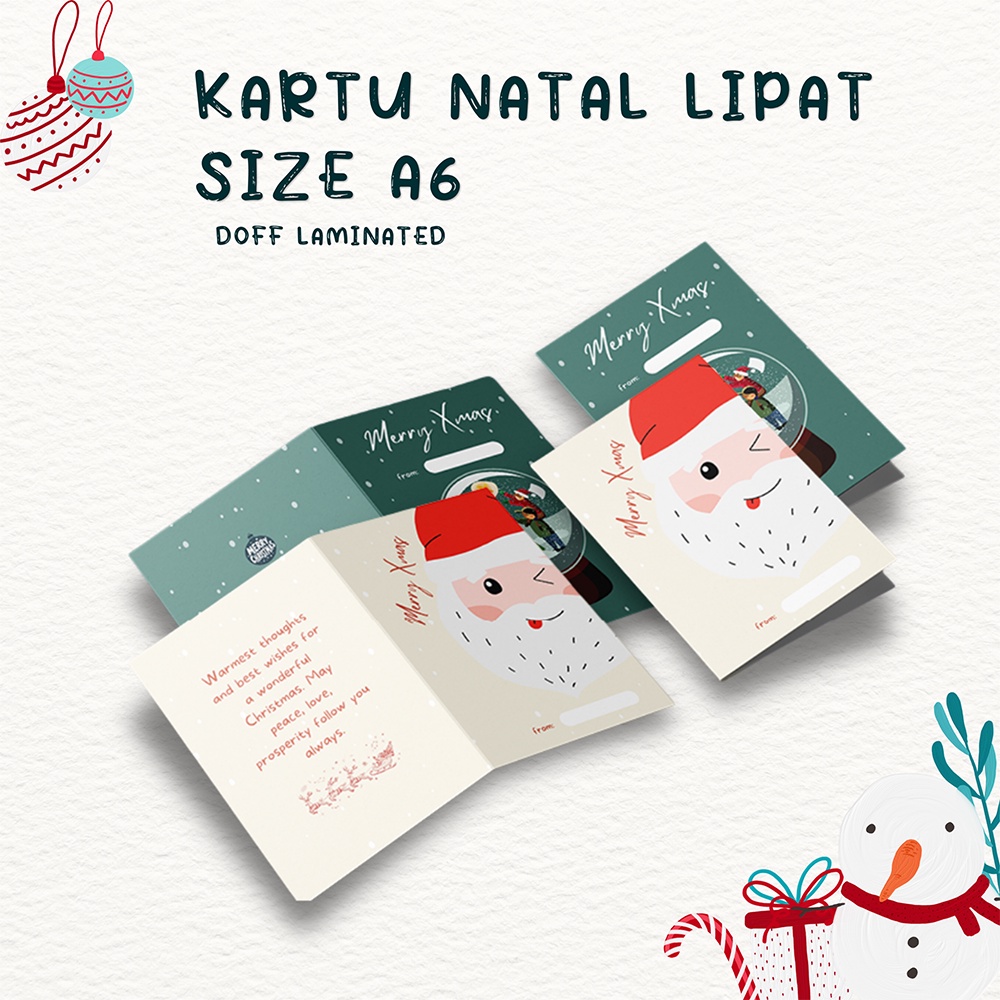 Jual [LIPAT & doff] Kartu Ucapan - Kartu Natal - Christmas Card size A6