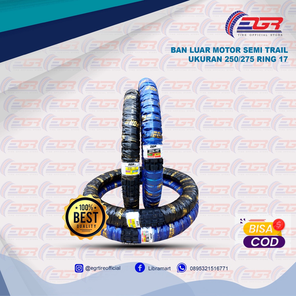 Jual Sepasang Ban Luar Egr Semi Trail Non Tubeless Tubetype Ring