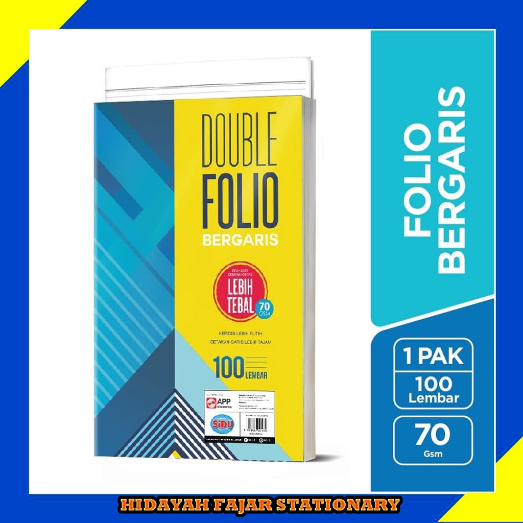 Jual Double Folio Bergaris / Folio Bergaris 100 Lembar / Kertas ...