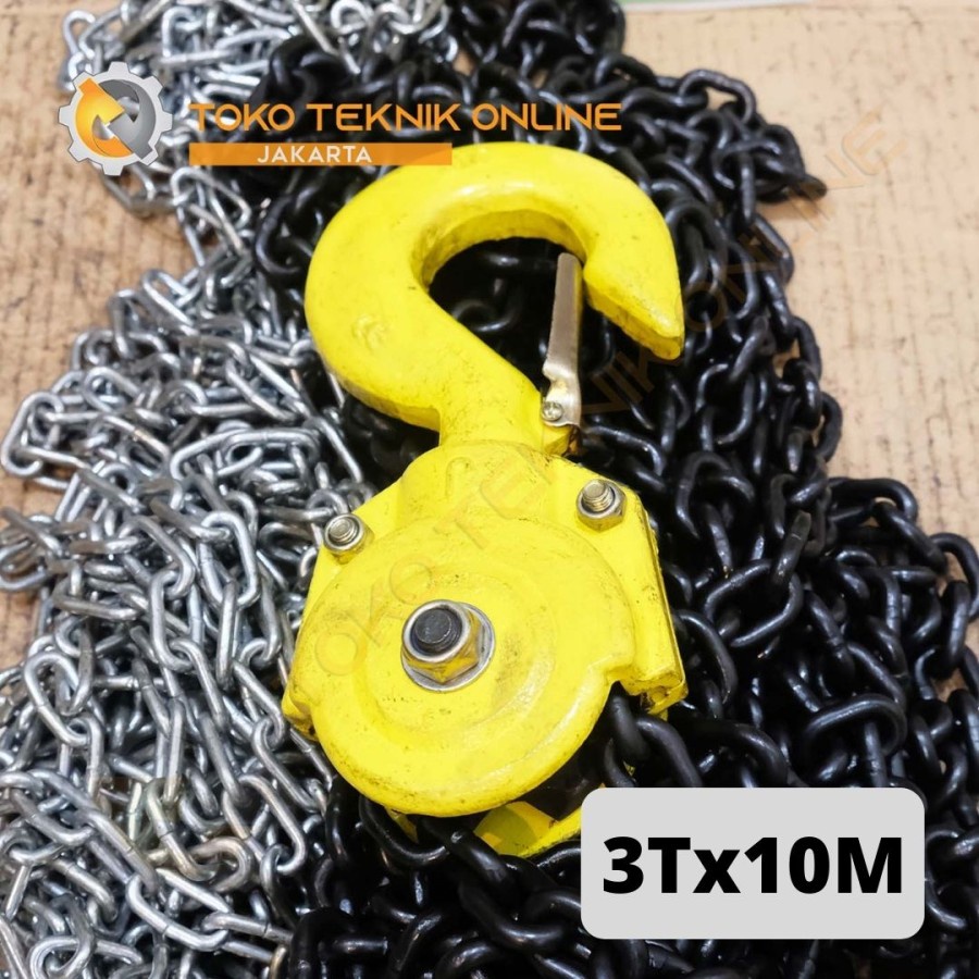 Jual Willfred 3 Ton x 10 M Chain Block Chain Hoist Katrol rantai takel ...