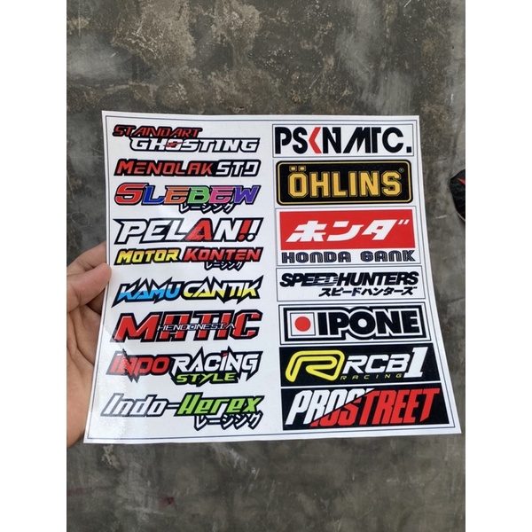 Jual Stiker Pack Kata Kata Viral Stiker Sponsor Racing Stiker Terbaru