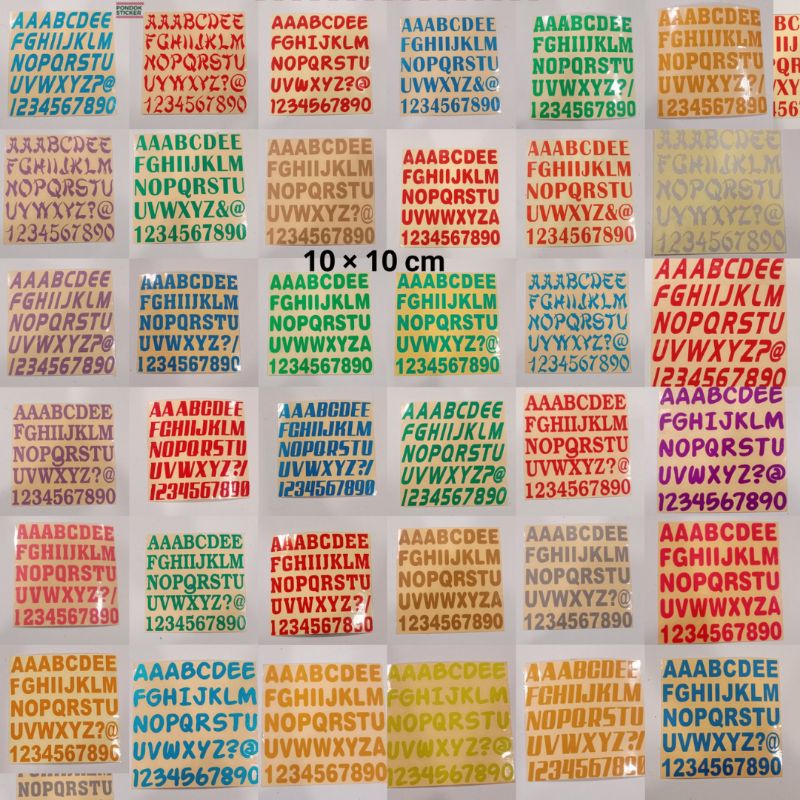Jual Sticker cutting tulisan huruf abjad alphabet ABC murah berkualitas ...