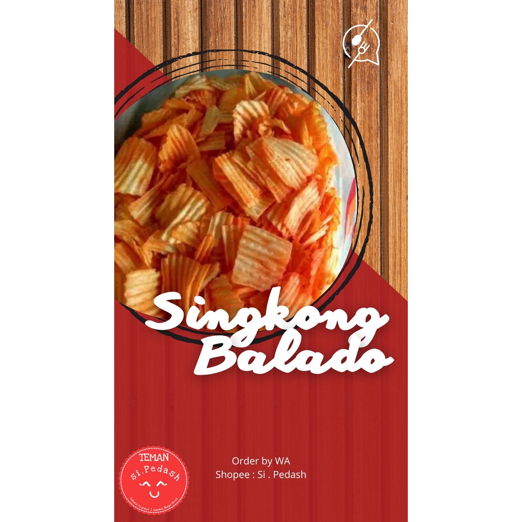 Jual Singkong Bakar Balado Keripik Singkong Balado Tes 250 Gr