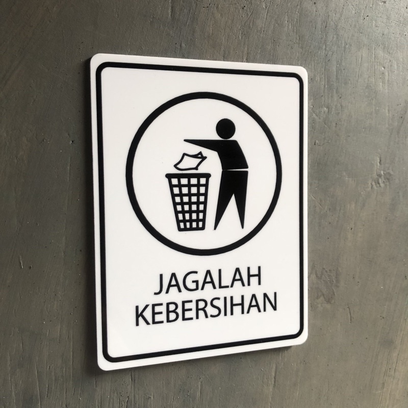 Jual Akrilik Papan Tulisan Jagalah Kebersihan Sign Board Acrylic Shopee Indonesia