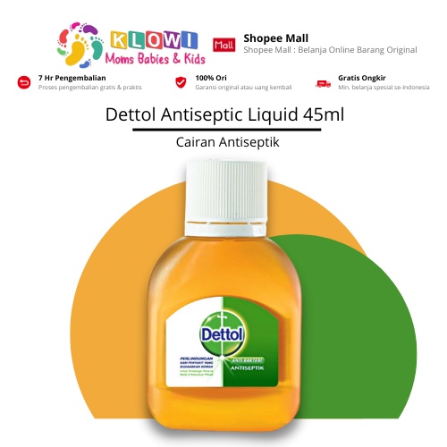 Jual Dettol Antiseptic Liquid 45ml Cairan Antiseptik Shopee Indonesia