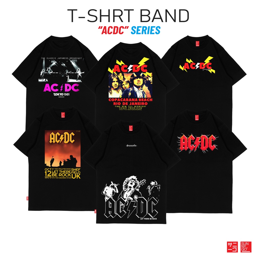 Jual SUNNYGO BAJU KAOS ACDC TSHIRT BAND MUSIK ORIGINAL WARNA HITAM ...