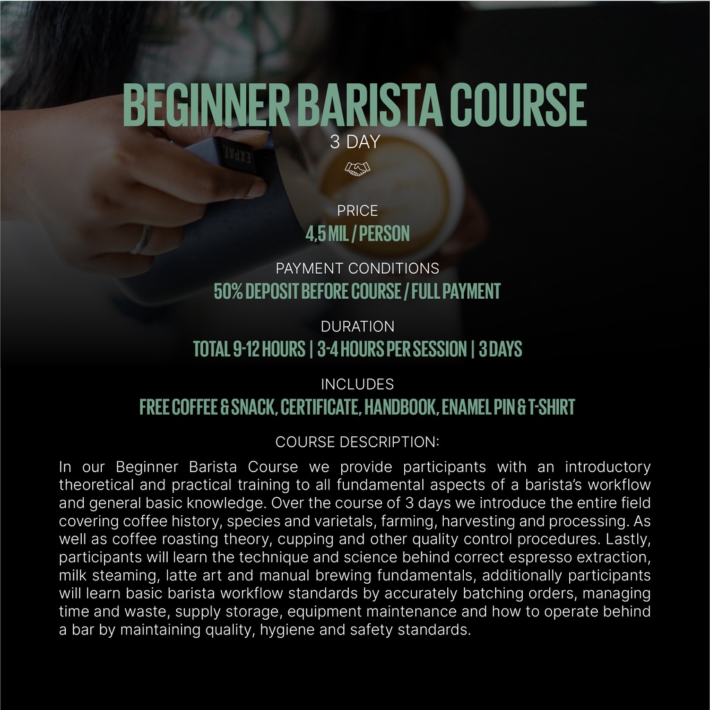 Jual Professional Barista Class Training Program / Kursus Barista ...