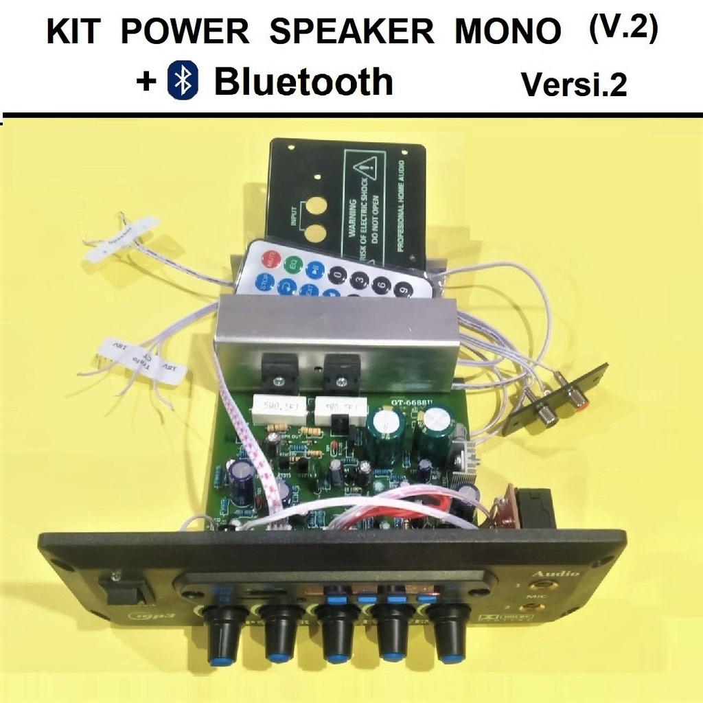 Jual KIT POWER Speaker Aktif MP3 Bluetooth MONO (GT6688U) Subwoofer