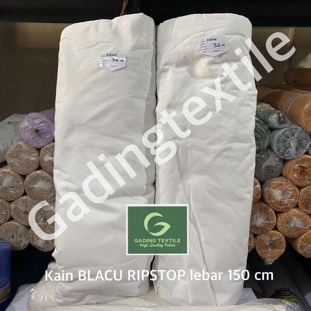 Jual ( per 1 roll ) kain BLACU RIPSTOP BW lebar 150 cm belacu blaco ...