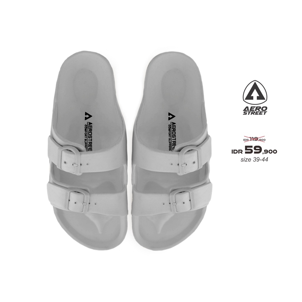 Jual Aerostreet 39-44 Conifer Abu - Sandal Sendal Selop Slip On Casual ...