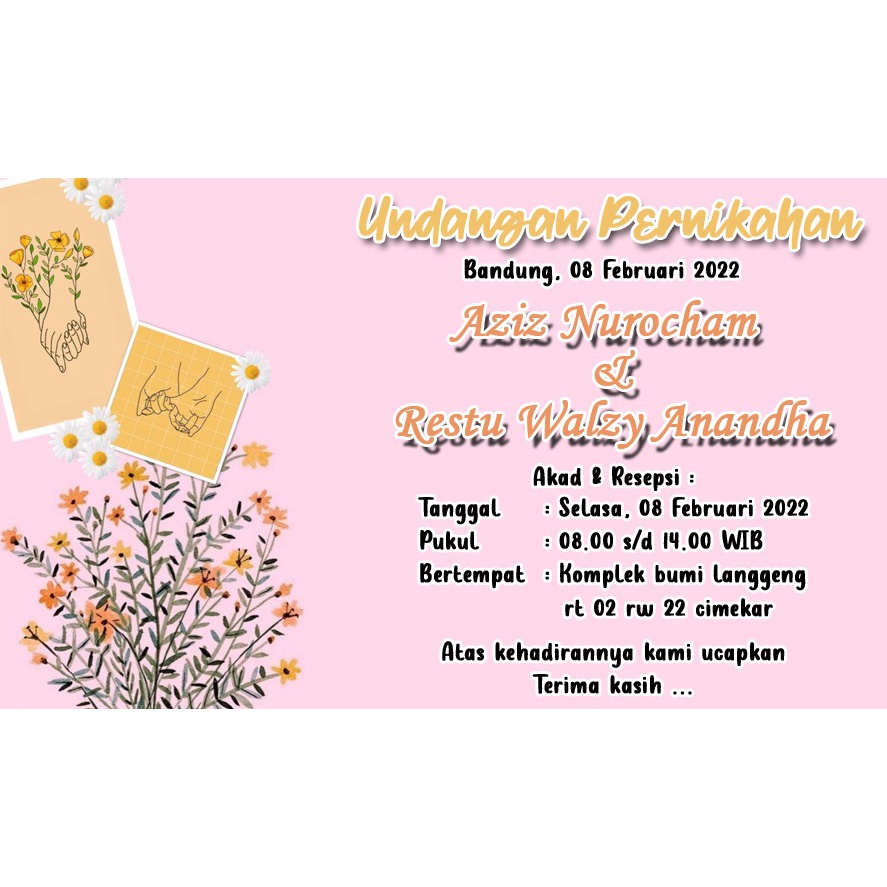 Jual KN 04 Undangan Kopi / Undangan Nikah kopi / Undangan simple