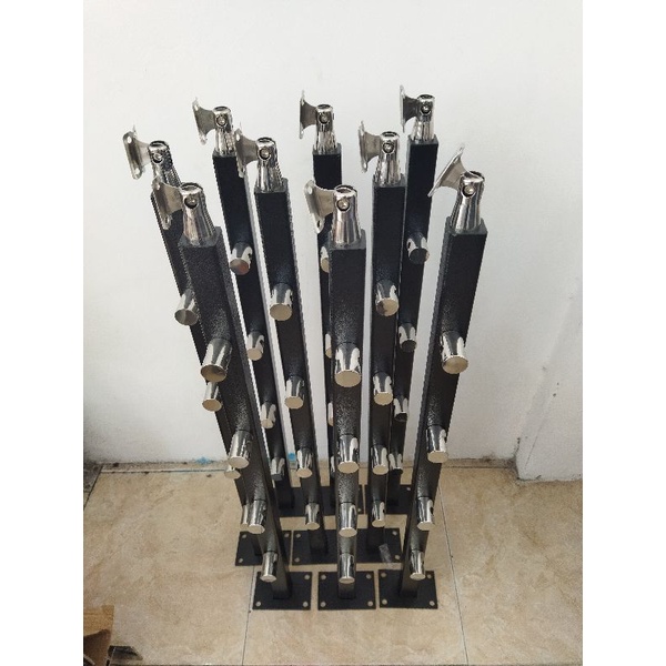 Jual TIANG MINIMALIS HOLLOW BESI COATING HITAM KULIT JERUK | Shopee ...