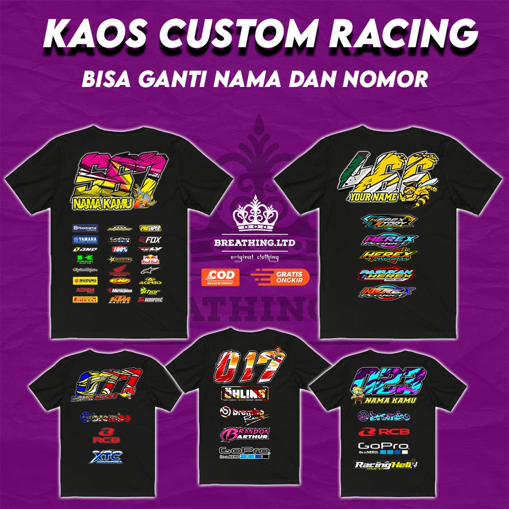 Jual Kaos Sablon Satuan Kaos Custom Racing Sablon Costum Murah