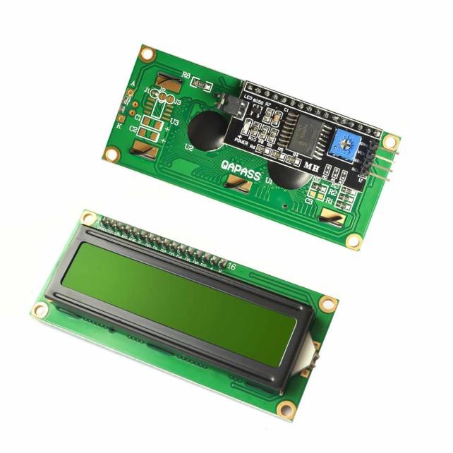 Jual LCD1602 with I2C IIC Backpack Interface LCD Green 1602 Hijau ...