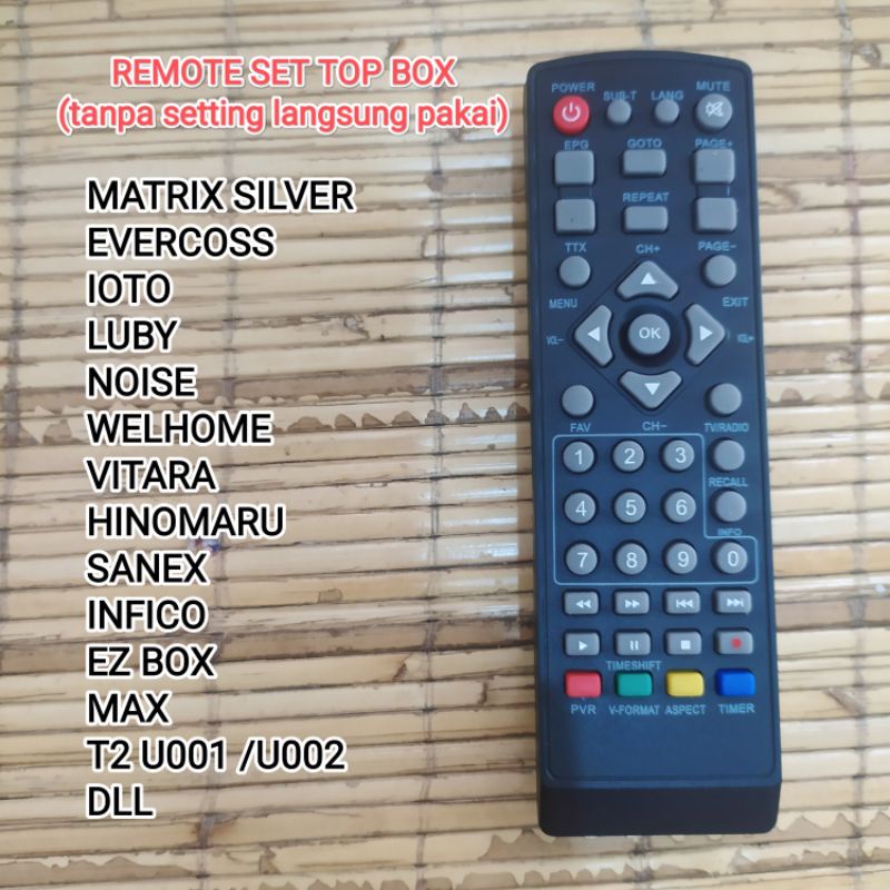 Jual REMOTE SET TOP BOX STB DVBT2 GRADE ORIGINAL TANPA SETTING (TANAKA