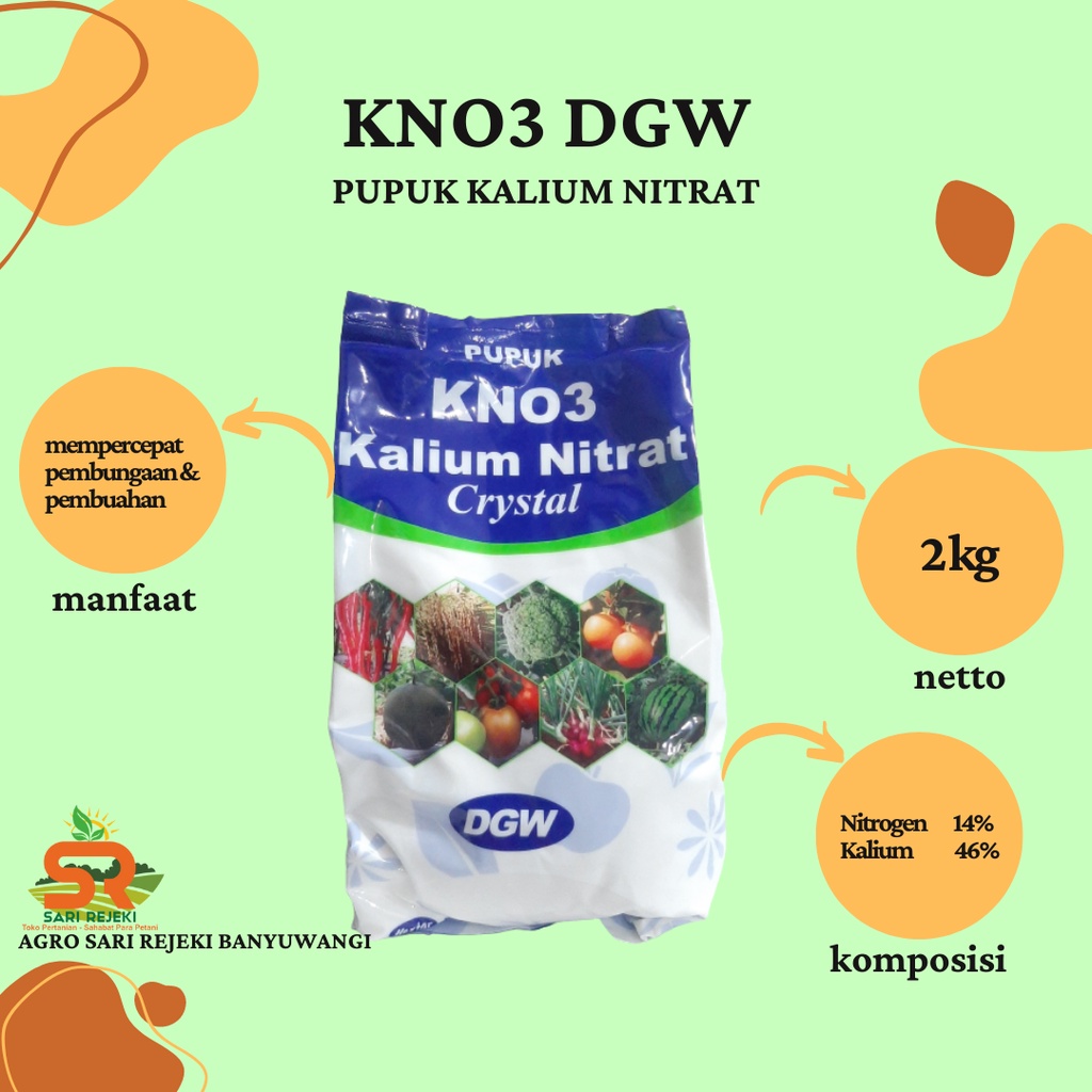 Jual PUPUK KNO3 DGW 2KG KALIUM NITRAT CRYSTAL Shopee Indonesia