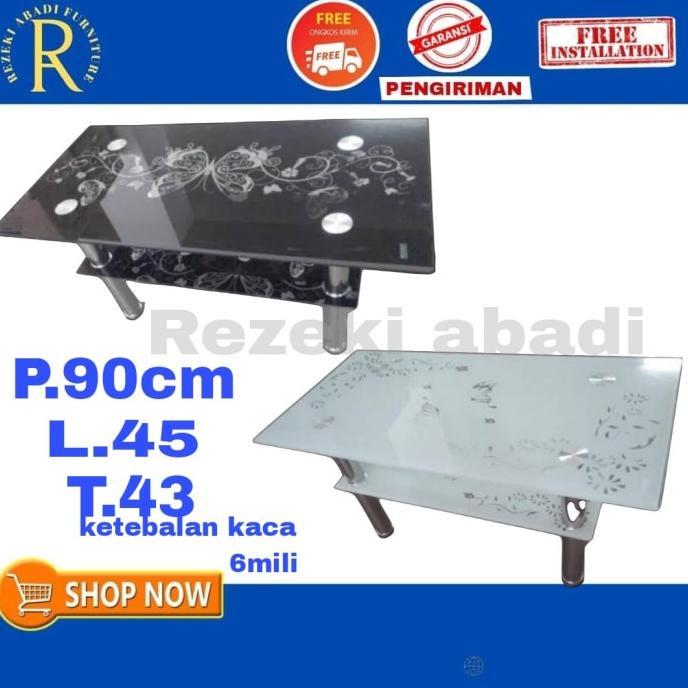 Jual meja tamu / meja kaca ruang tamu | Shopee Indonesia