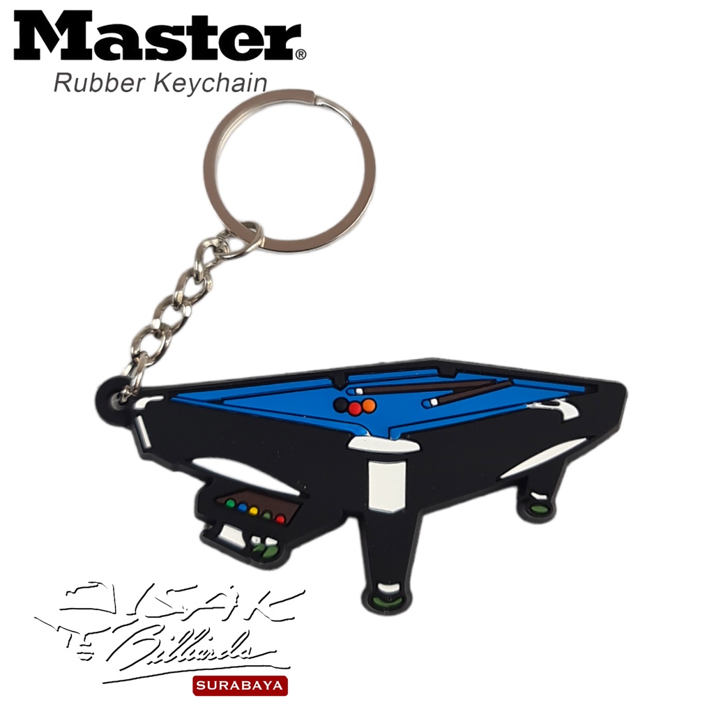 Jual Billiard Keychain Rubber Billiar Pool Table Gantungan Kunci Key