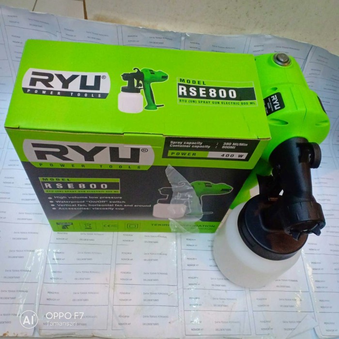 Jual RYU - SPRAY GUN ELEKTRIC RSE 800 RYU - ALAT CAT LISTRIK RYU RSE ...