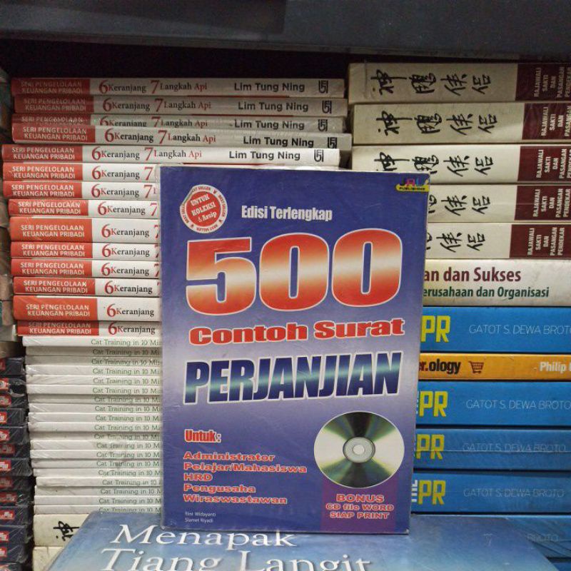 Jual BUKU ORIGINAL 500 CONTOH SURAT PERJANJIAN PLUS CD BEKAS | Shopee ...