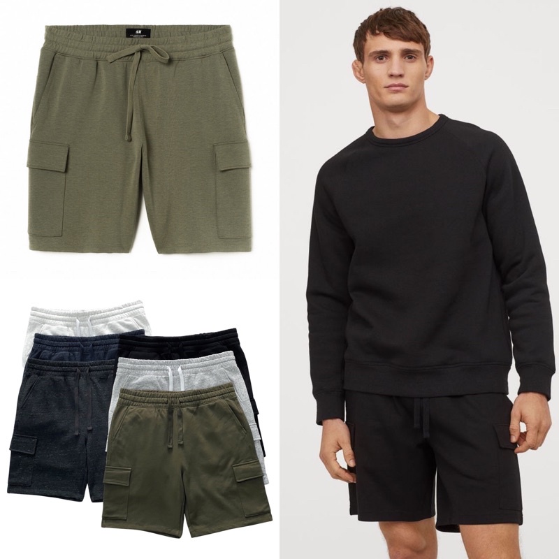 Jual H&M Regular Fit Cargo Shorts Shopee Indonesia
