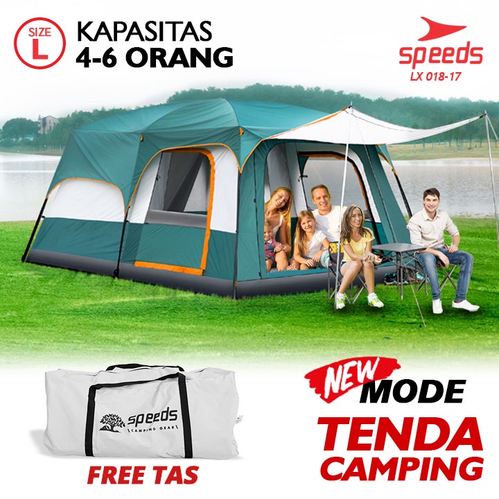 Jual Speeds Tenda Camping Tenda Kemah Ultralarge Kapasitas 4 6 Orang Tenda Keluarga Kanopi 0178