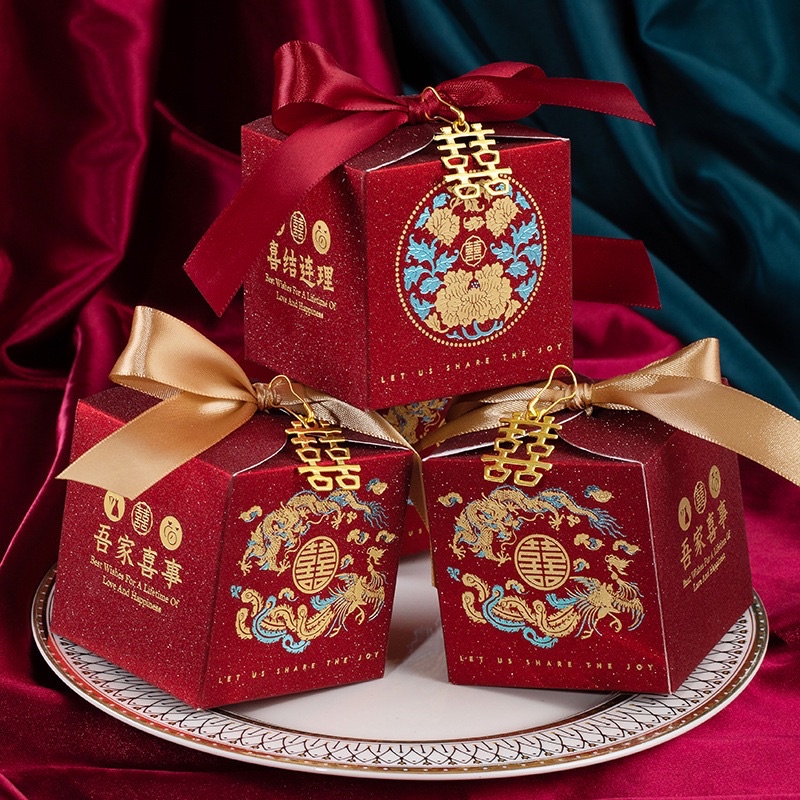 Jual Kotak Souvenir Wedding Sangjit / Kotak Permen Shuang Xi / Candy ...