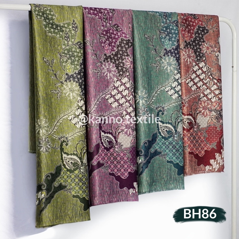 Jual KAIN BATIK HALUS SEMI SUTRA BH86 MOTIF ABSTRAK LIRIS WARNA MERAH