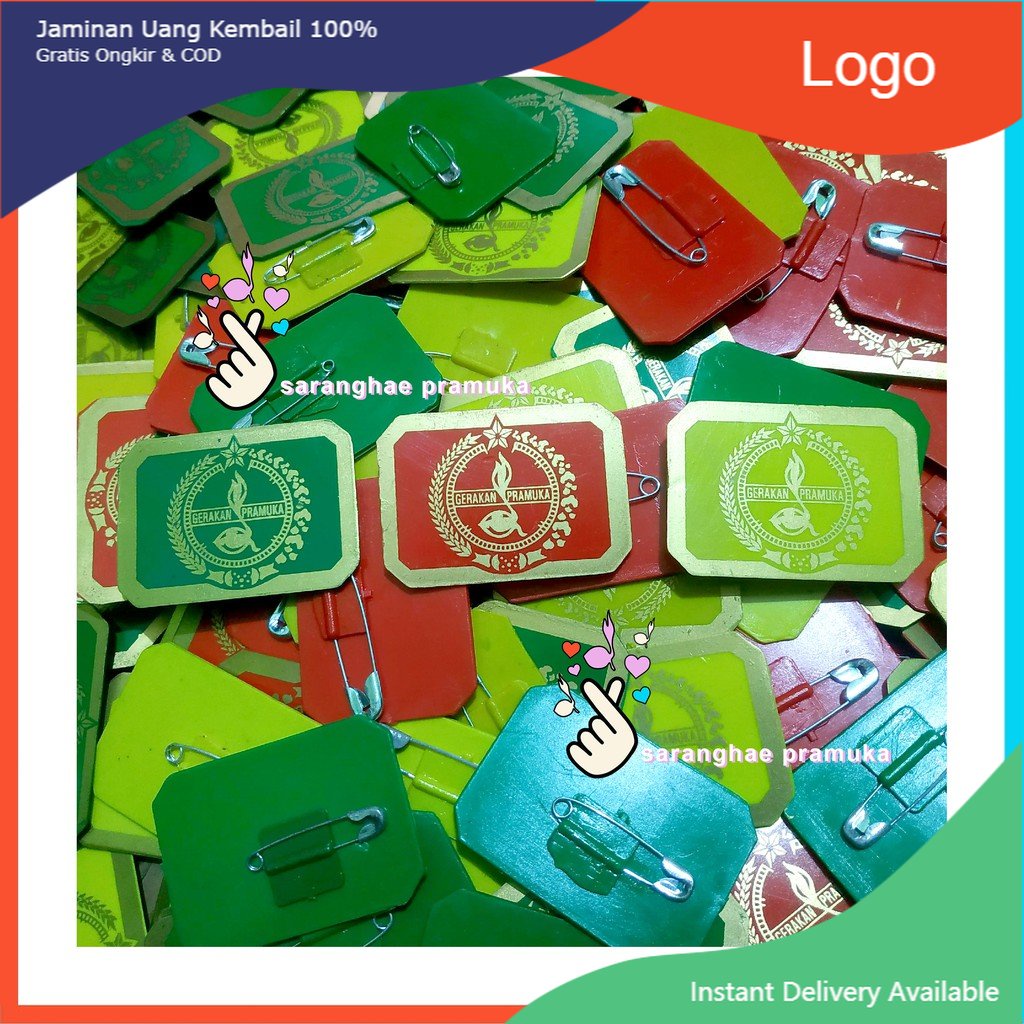 Jual Ready Pin Pramuka Tanda Topi Pramuka Emblem Putra Topi Baret ...