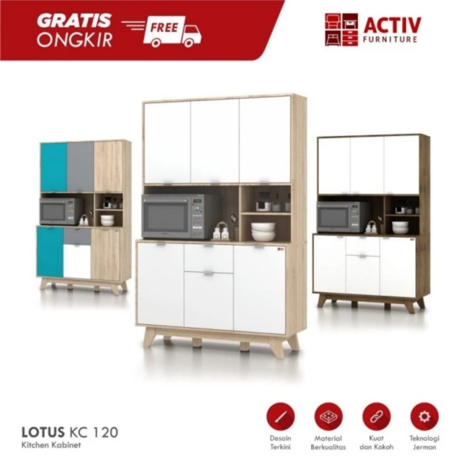 Jual Lemari Dapur Makan Lemari Sayur Kitchenset Kabinet Lotus Kc 120