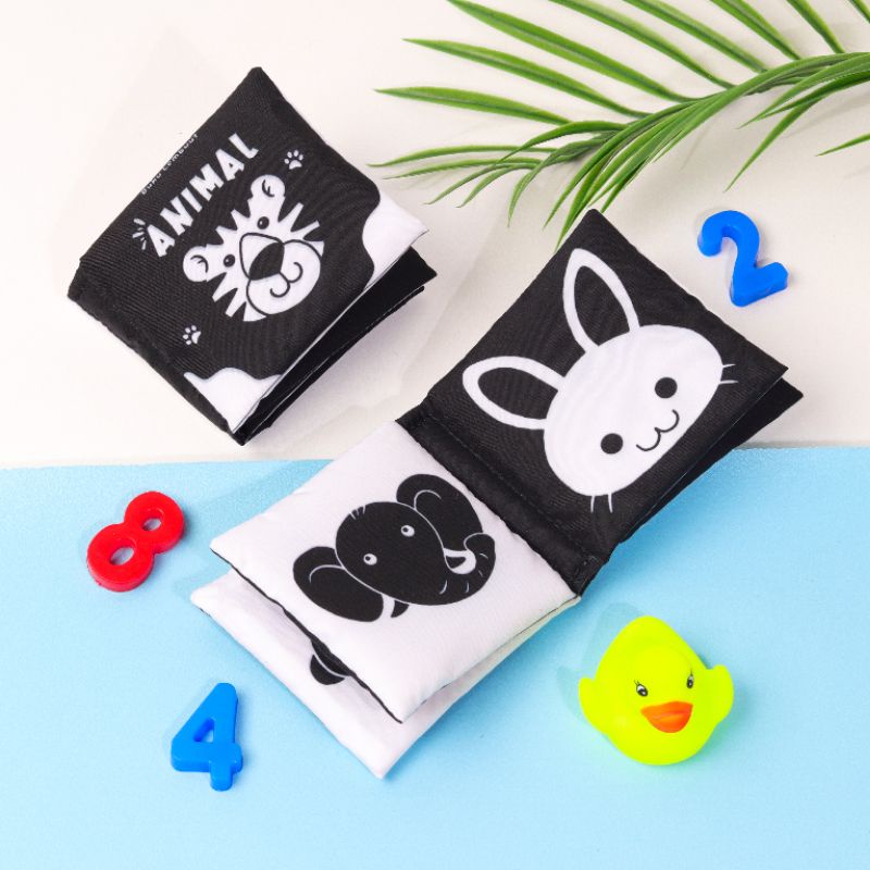 Jual Mainan Bayi Buku Bayi Newborn Mini Kontras Hitam Putih | Shopee