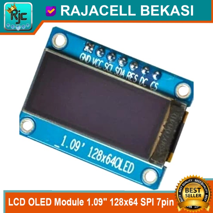 Jual LCD OLED Module 1.09" 128x64 SPI 7pin CH1115 for Arduino ESP8266 ...
