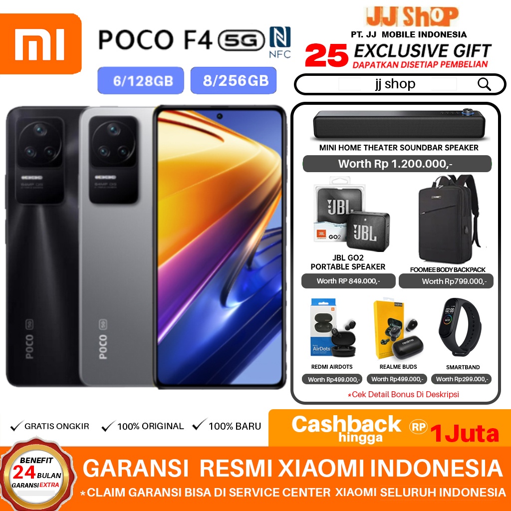 Jual XIAOMI POCO F4 5G 8/256 GB RAM 8GB ROM 256GB & 6/128 6GB 128GB ...