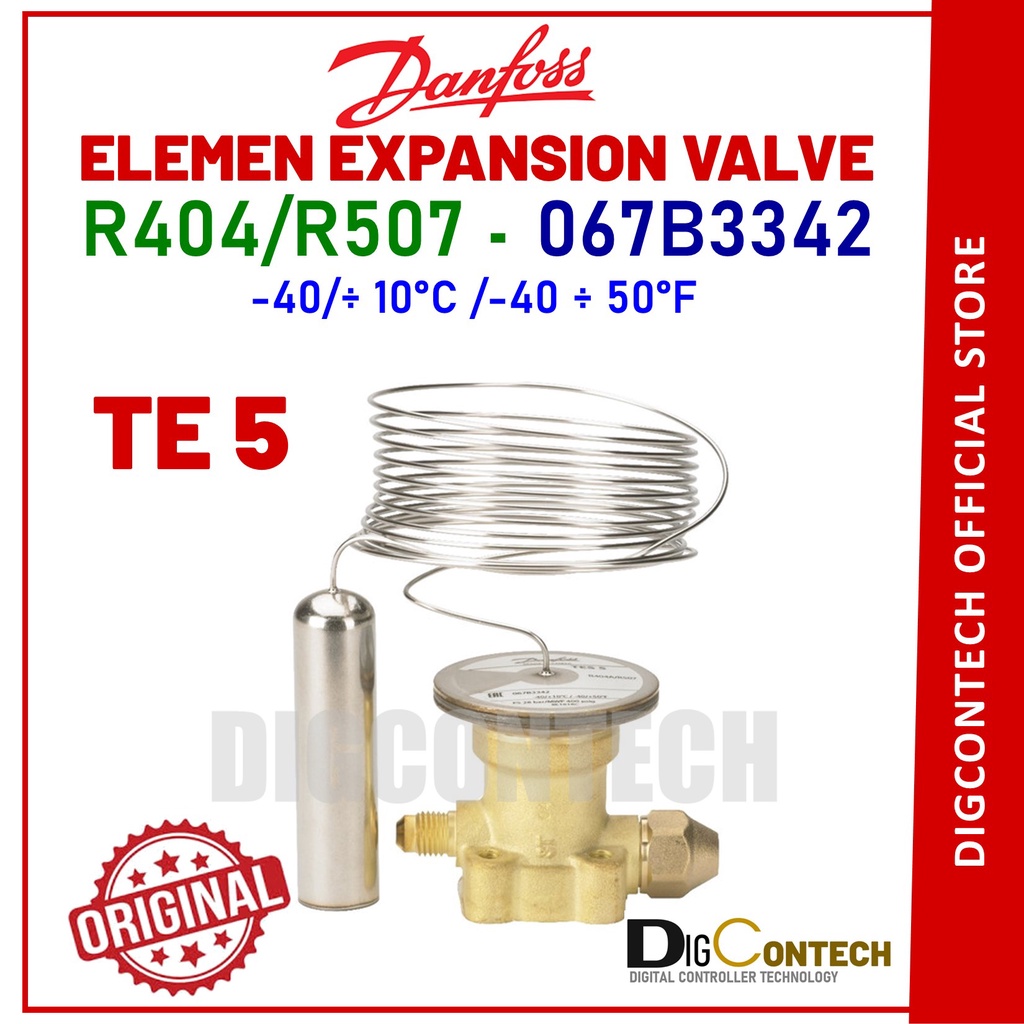 Jual Expansion Valve Danfoss TE5 (-40) 067B3342 (R404/R507) | Shopee ...