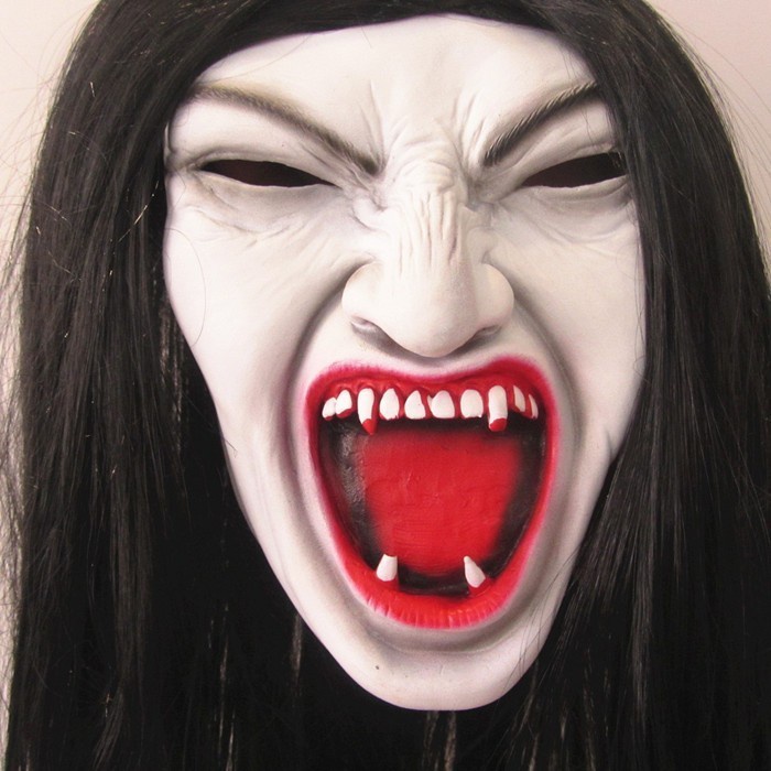 Jual Topeng Nenek Sihir Mak Lampir Valak Latex Wig Seram Halloween Mask Shopee Indonesia