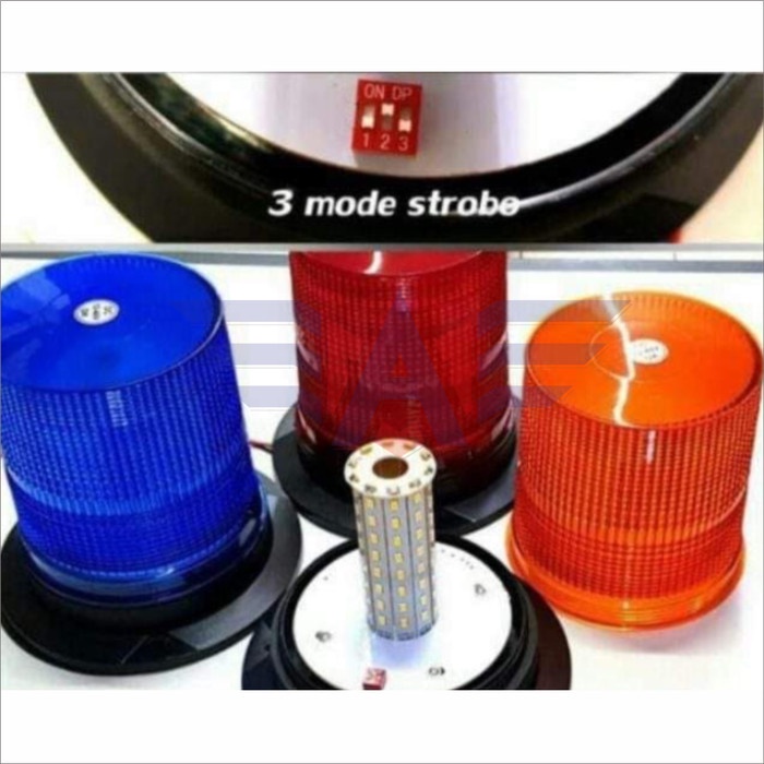 Jual Lampu Rotator Mobil Lampu Rotary LED 3 Mode 12/24 Volt - Biru ...