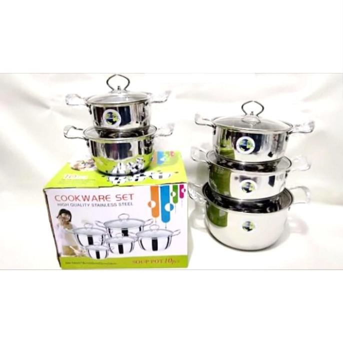 Jual Jual Panci Set 5In1 Cookware Set High Grade Stainless Steel Panci ...